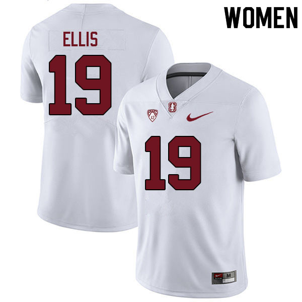 Women #19 Caleb Ellis Stanford Cardinal College Football Jerseys Sale-White - Click Image to Close
